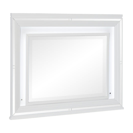 Tamsin White Mirror (Mirror Only) - 1616W-6 - Luna Furniture - Dallas Store