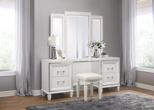 Tamsin White Vanity Set - SET | 1616W-15L | 1616W-15R | 1616W-15M - Luna Furniture - Dallas Store