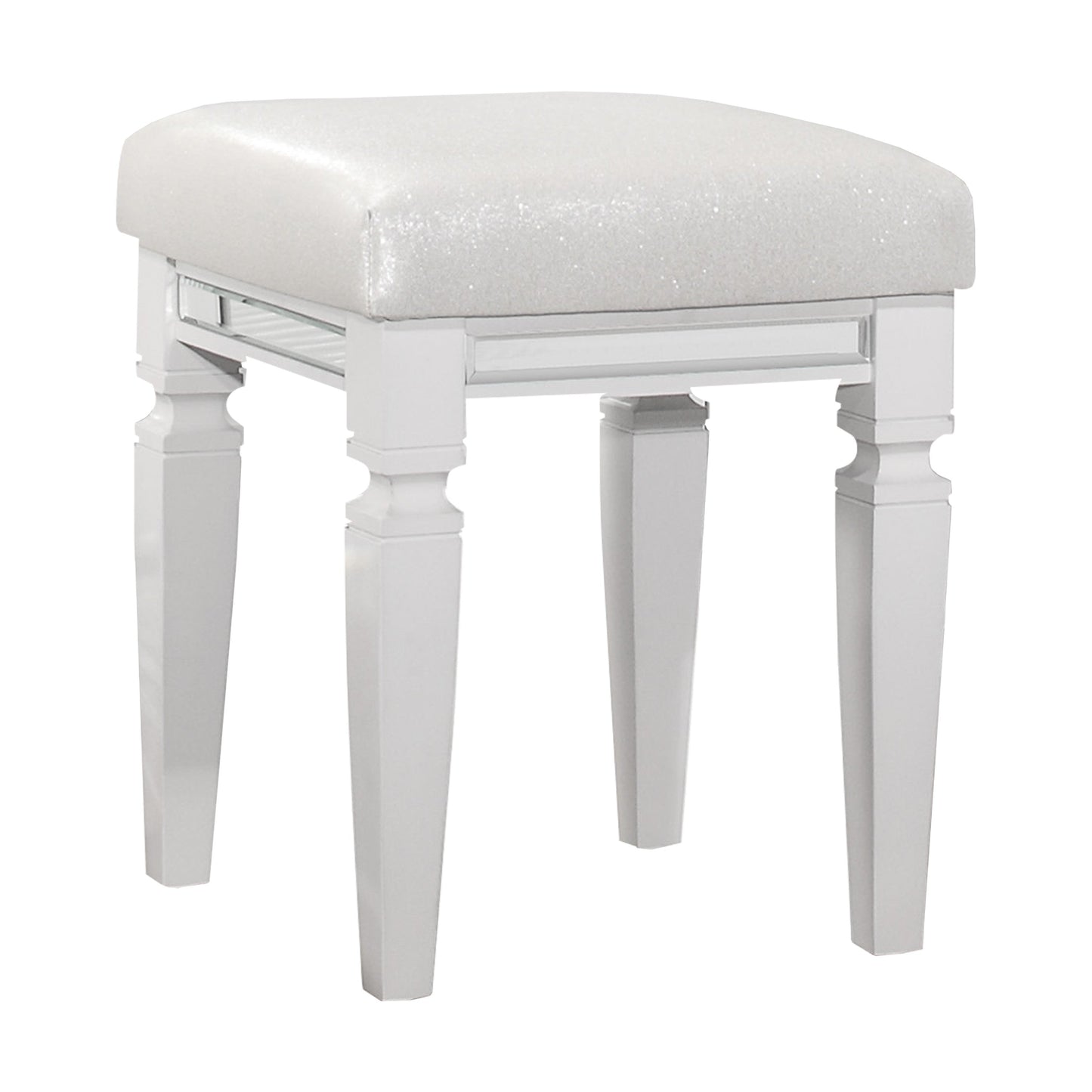Tamsin White Vanity Stool - 1616W-14 - Luna Furniture - Dallas Store