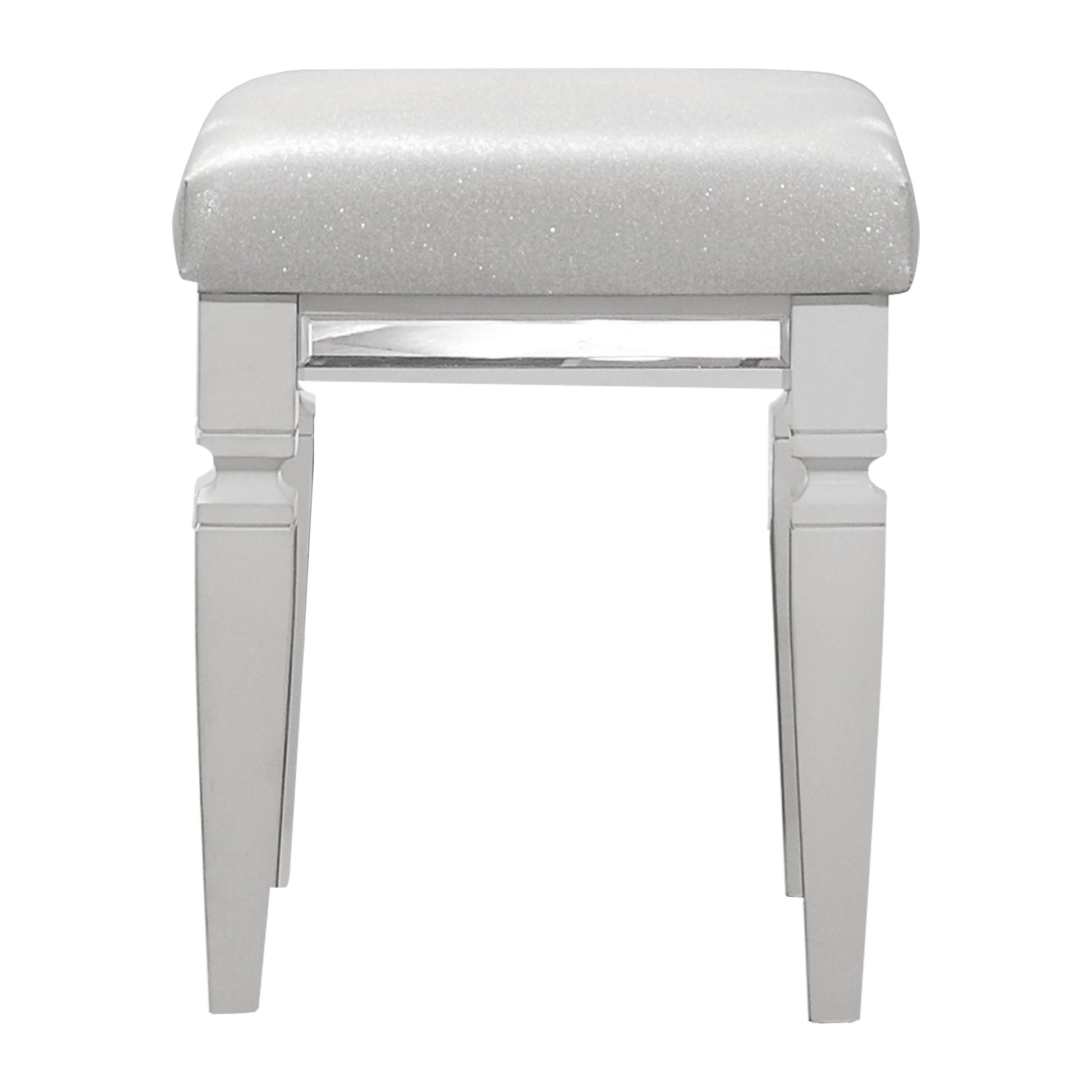 Tamsin White Vanity Stool - 1616W-14 - Luna Furniture - Dallas Store