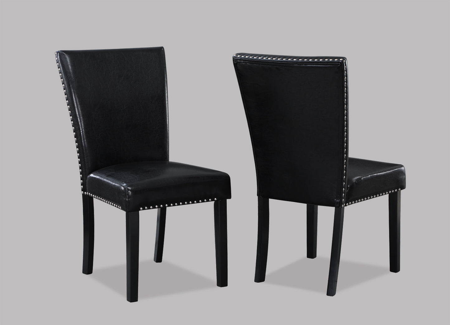 Tanner White/Black Faux Marble Dining Set - SET | 2222T-4272-WH | 2222S(3) - Luna Furniture - Dallas Store