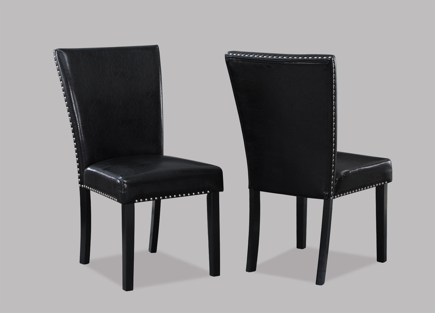 Tanner White/Black Side Chair, Set of 2 - 2222S - Luna Furniture - Dallas Store