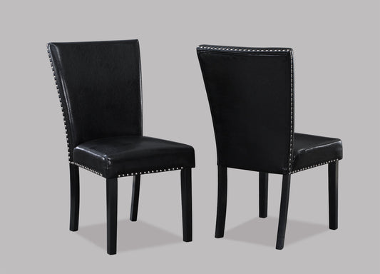 Tanner White/Black Side Chair, Set of 2 - 2222S - Luna Furniture - Dallas Store