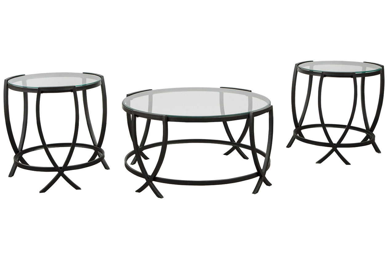 Tarrin Black Table, Set of 3 - T115-13 - Luna Furniture - Dallas Store