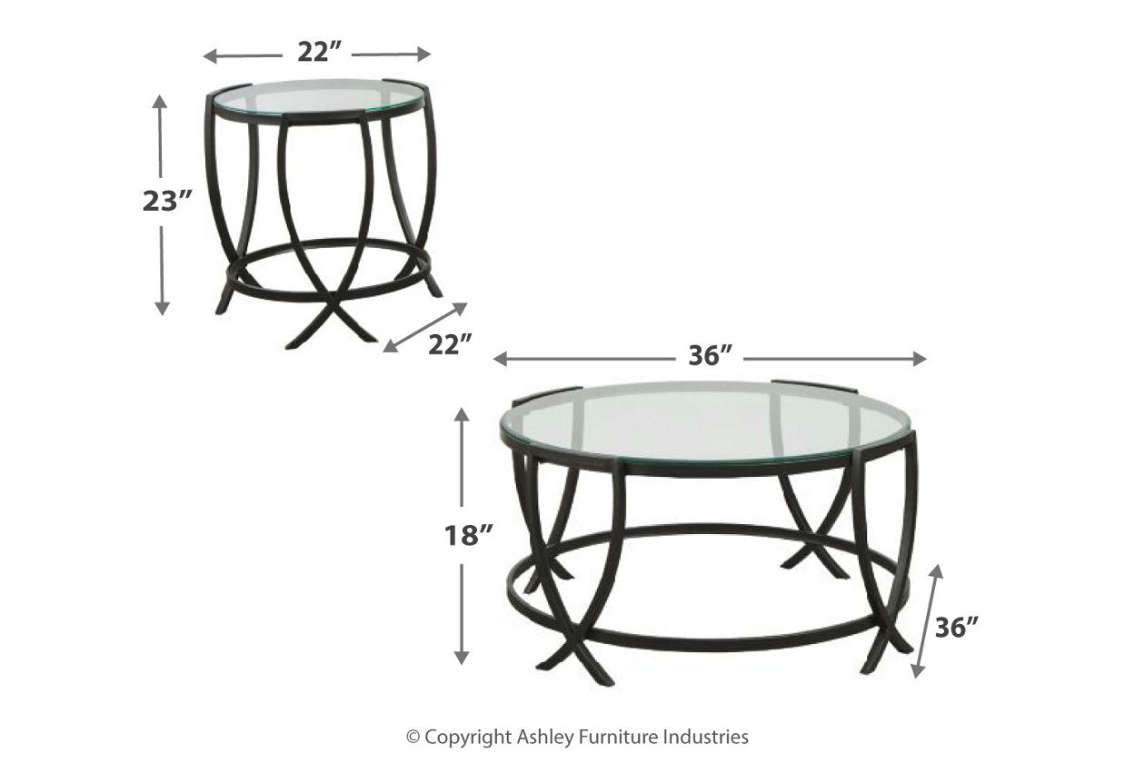 Tarrin Black Table, Set of 3 - T115-13 - Luna Furniture - Dallas Store
