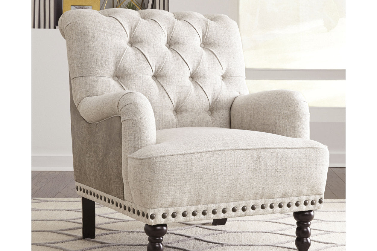 Tartonelle Ivory/Taupe Accent Chair - A3000053 - Luna Furniture - Dallas Store