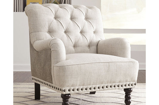 Tartonelle Ivory/Taupe Accent Chair - A3000053 - Luna Furniture - Dallas Store