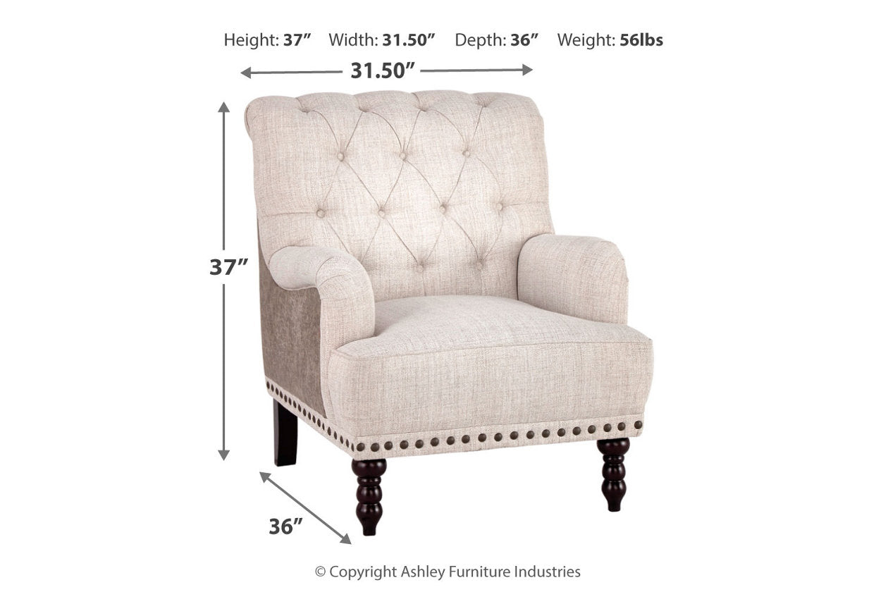 Tartonelle Ivory/Taupe Accent Chair - A3000053 - Luna Furniture - Dallas Store