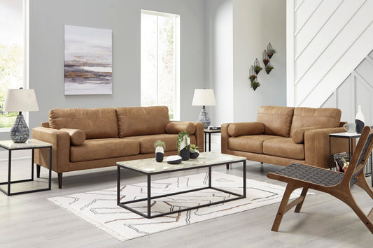 Telora Caramel Living Room Set - SET | 4100238 | 4100235 - Luna Furniture - Dallas Store