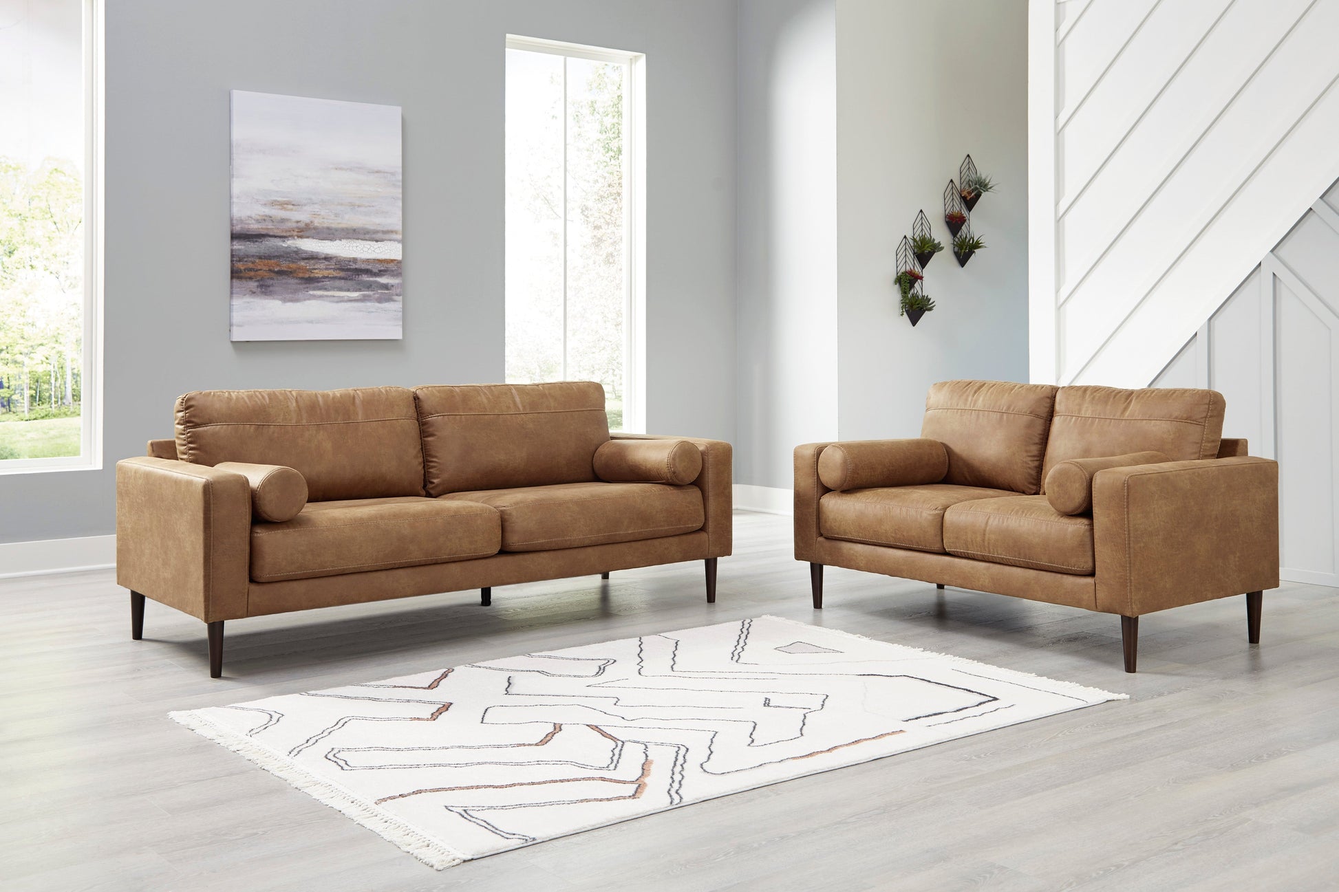 Telora Caramel Living Room Set - SET | 4100238 | 4100235 - Luna Furniture - Dallas Store