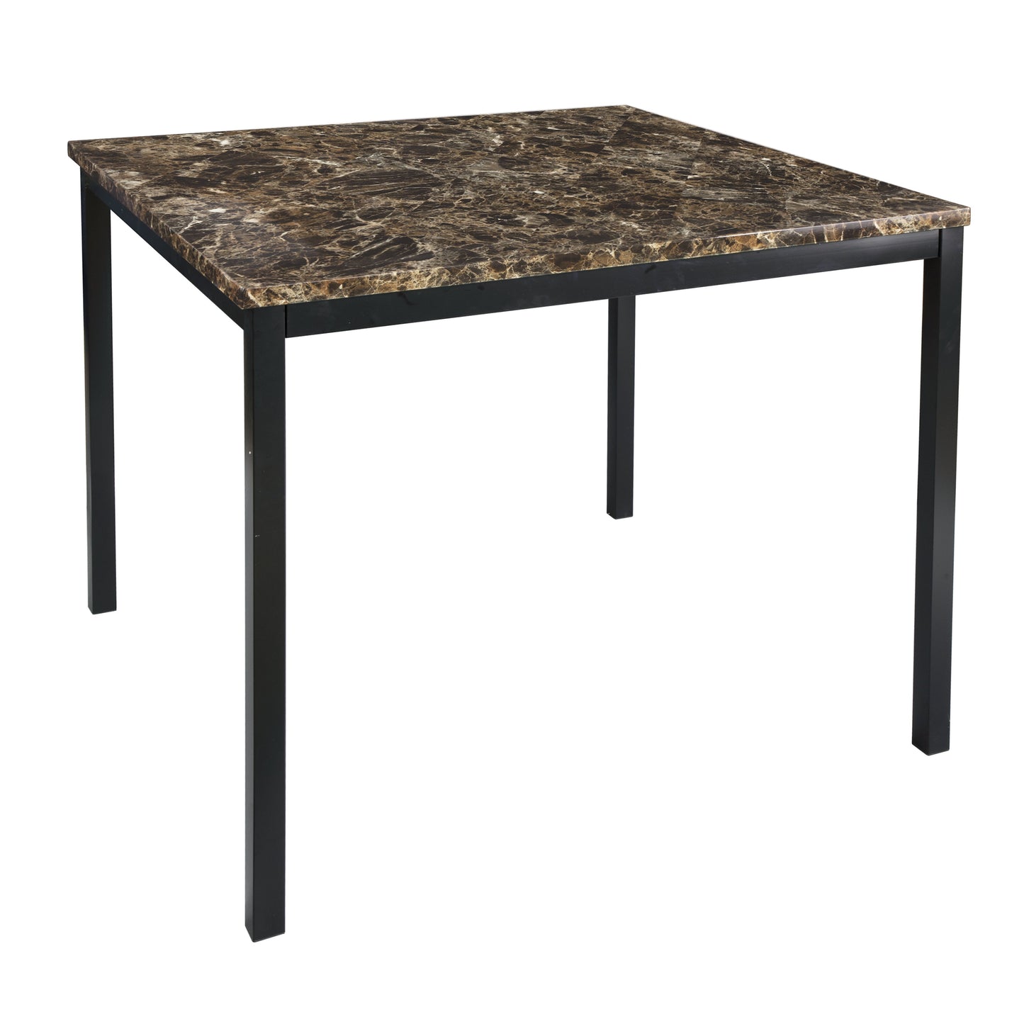 Tempe Brown/Black Marble-Top Counter Height Table - 2601-36 - Luna Furniture - Dallas Store