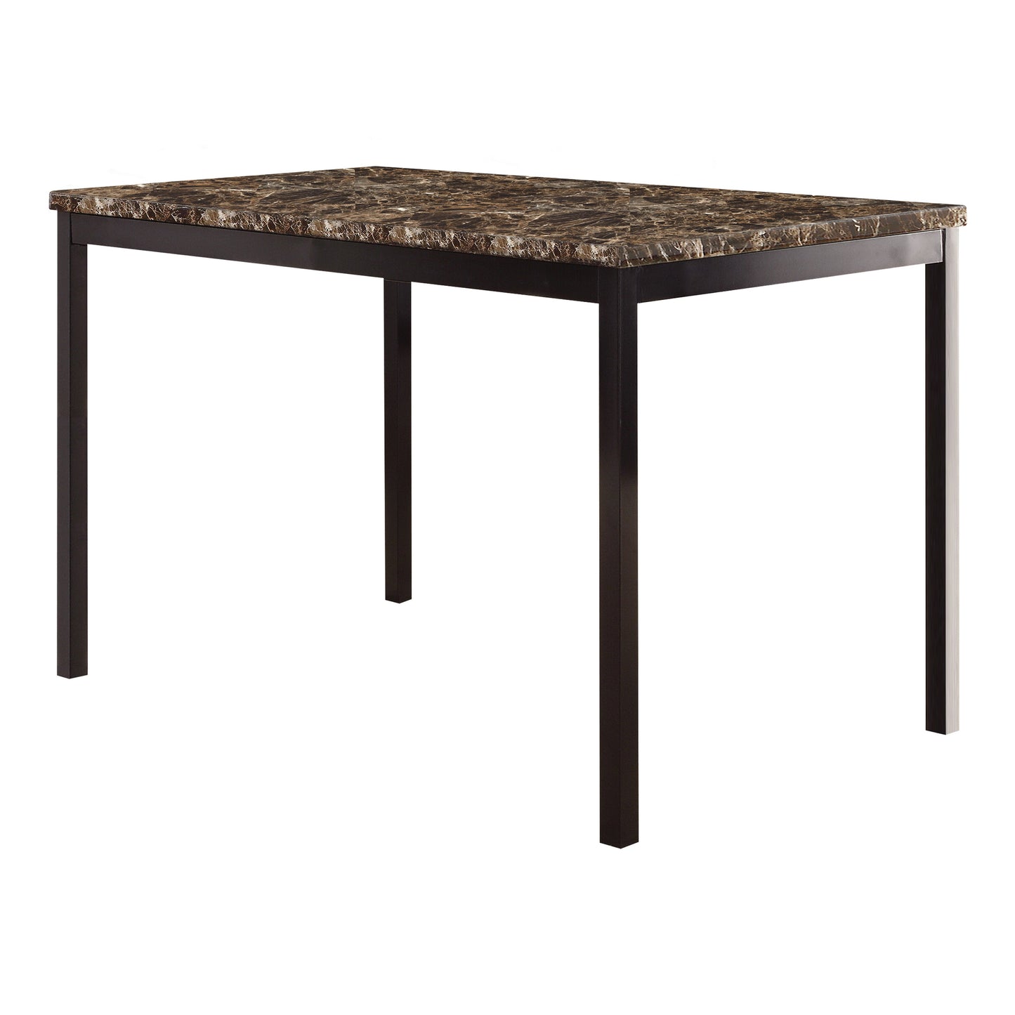Tempe Brown/Black Marble-Top Dining Set - SET | 2601-48 | 2601S - Luna Furniture - Dallas Store