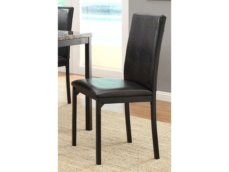 Tempe Brown/Black Side Chair, Set of 2 - 2601S - Luna Furniture - Dallas Store