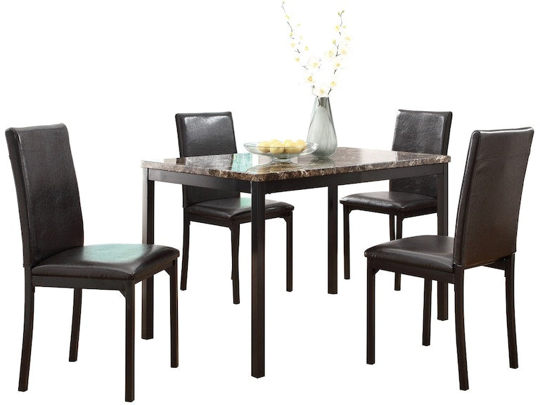 Tempe Brown/Black Side Chair, Set of 2 - 2601S - Luna Furniture - Dallas Store
