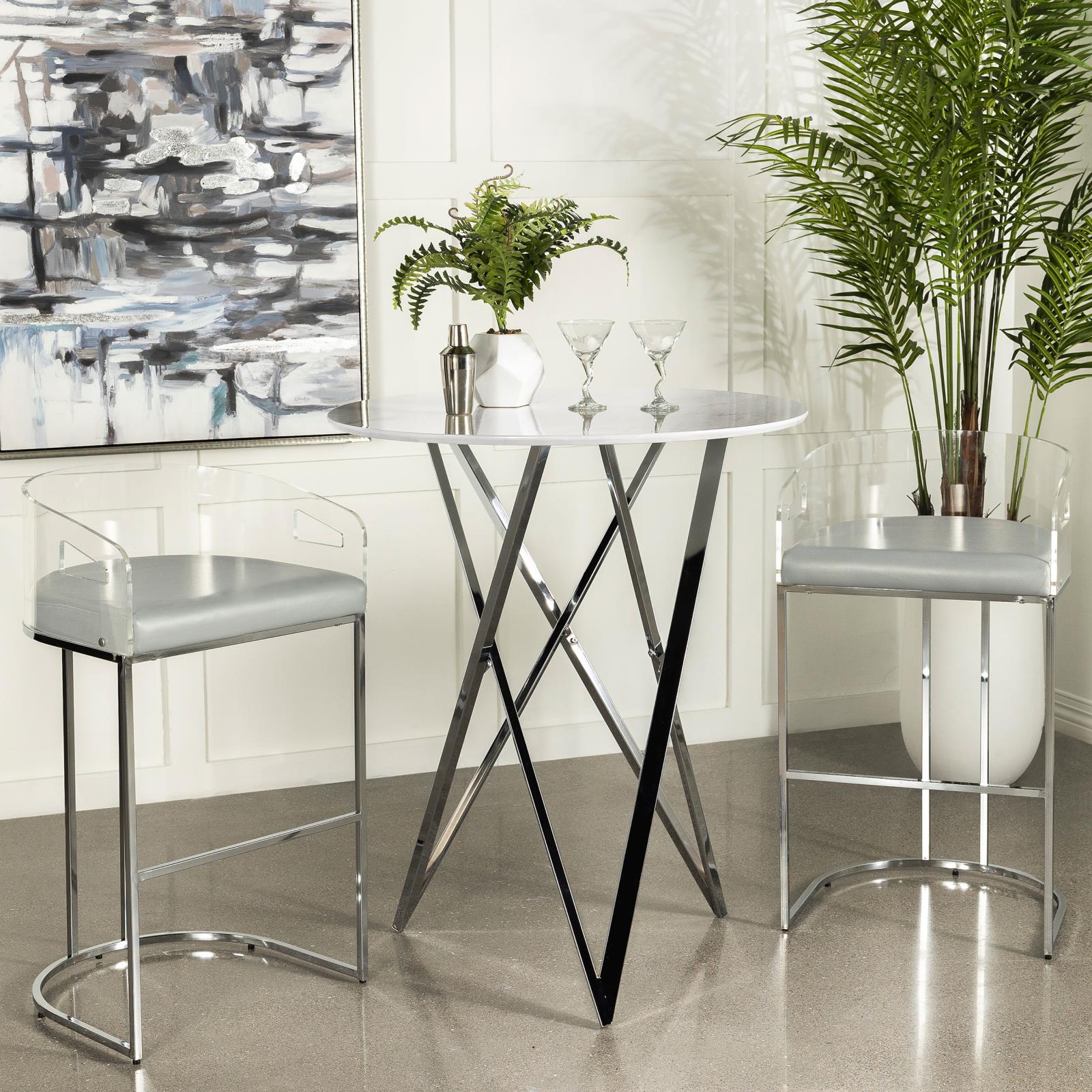 Terrell Brass 2-Tier Mirrored Serving Cart - 183526 - Luna Furniture - Dallas Store