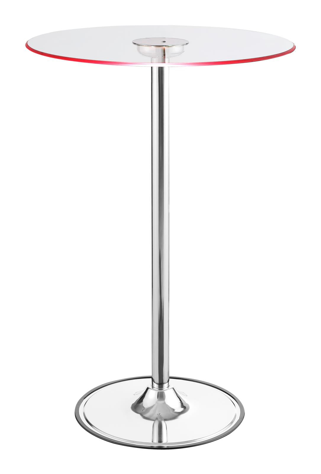 Thea Chrome/Clear LED Bar Table - 122400 - Luna Furniture - Dallas Store