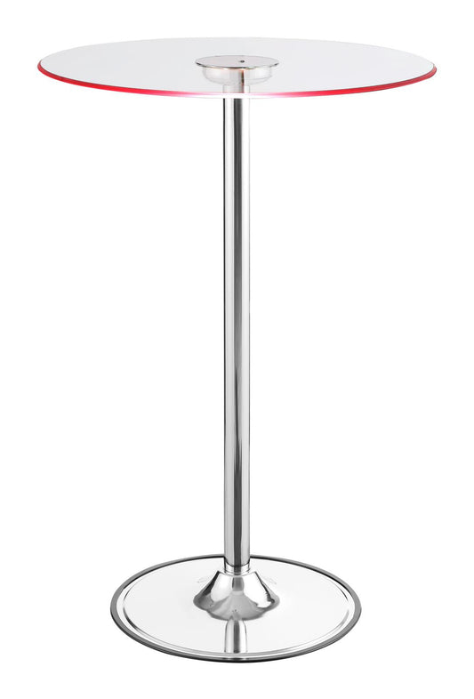 Thea Chrome/Clear LED Bar Table - 122400 - Luna Furniture - Dallas Store