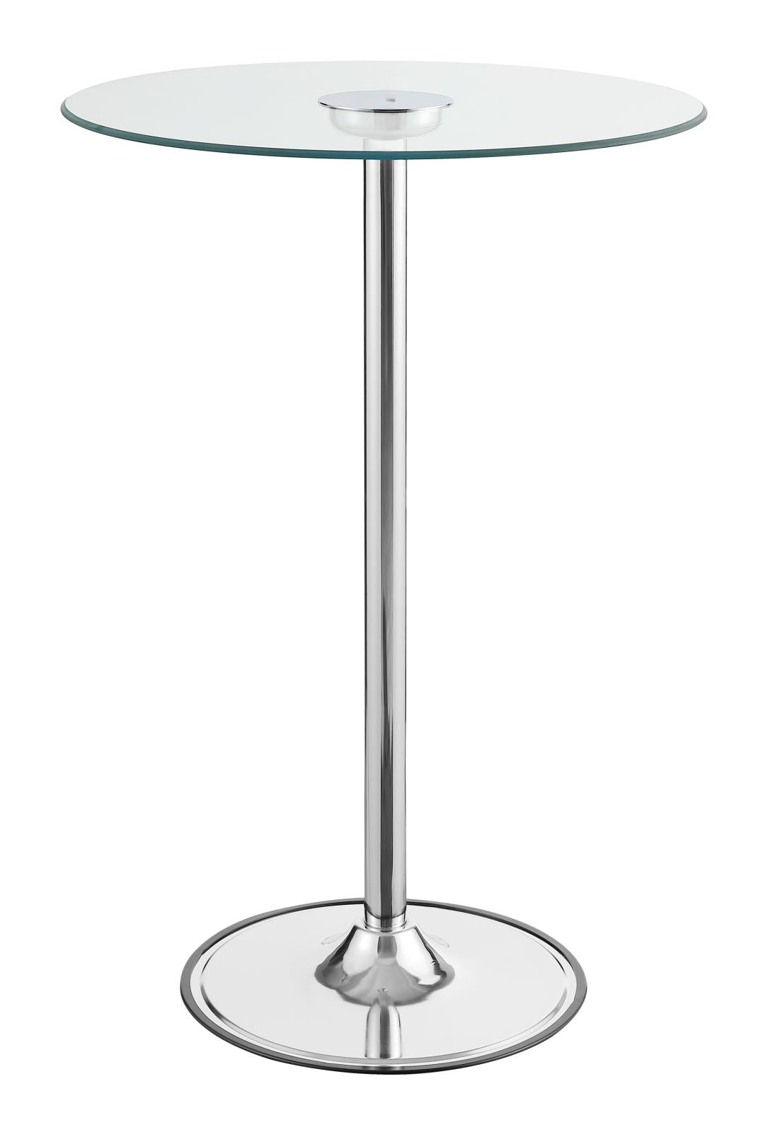 Thea Chrome/Clear LED Bar Table - 122400 - Luna Furniture - Dallas Store