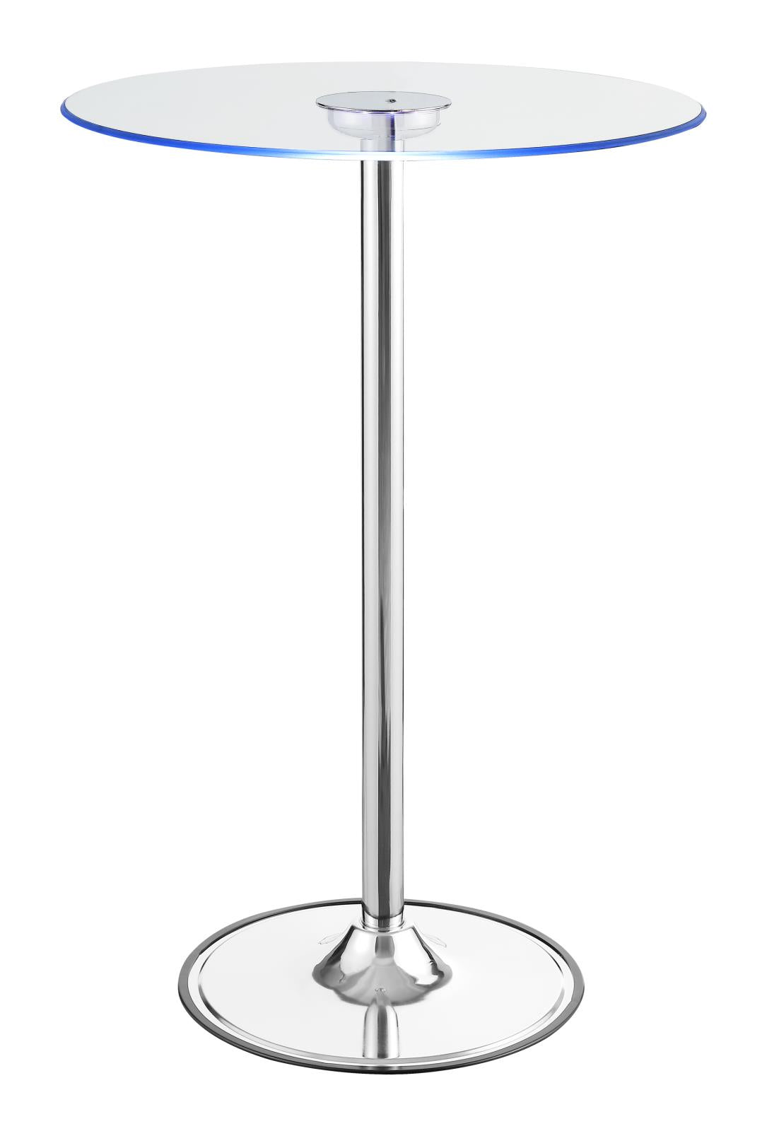 Thea Chrome/Clear LED Bar Table - 122400 - Luna Furniture - Dallas Store