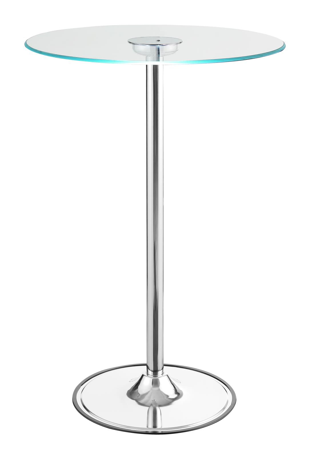 Thea Chrome/Clear LED Bar Table - 122400 - Luna Furniture - Dallas Store