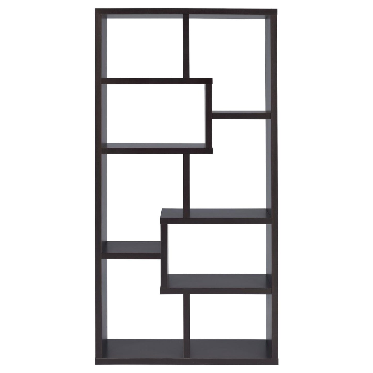Theo Cappuccino 10-Shelf Bookcase - 800264 - Luna Furniture - Dallas Store