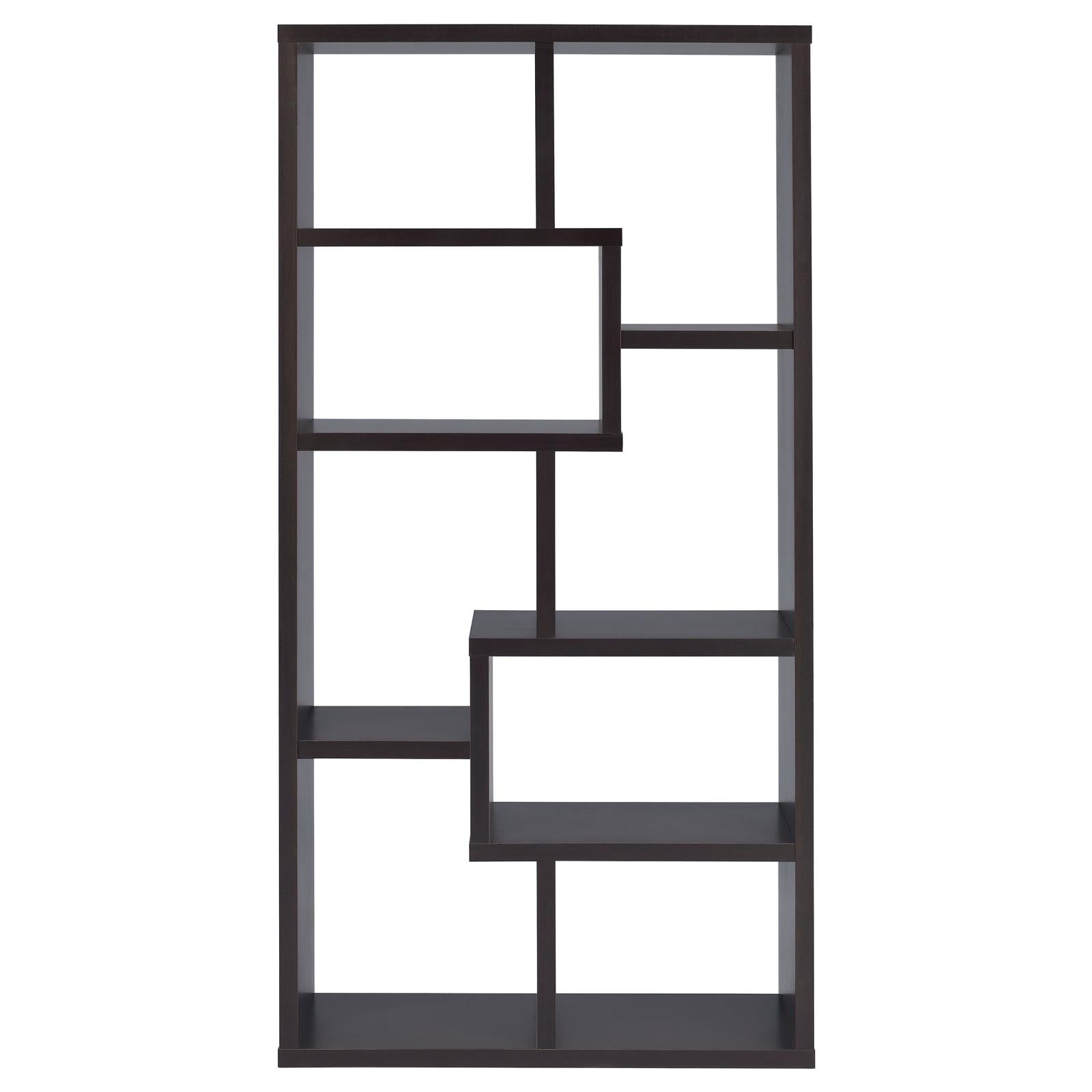 Theo Cappuccino 10-Shelf Bookcase - 800264 - Luna Furniture - Dallas Store