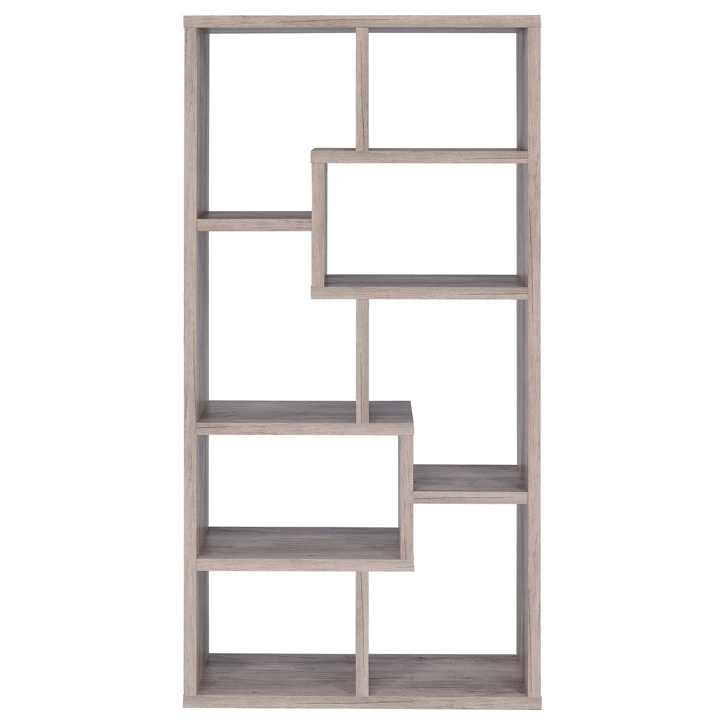 Theo Gray Driftwood 10-Shelf Bookcase - 801137 - Luna Furniture - Dallas Store