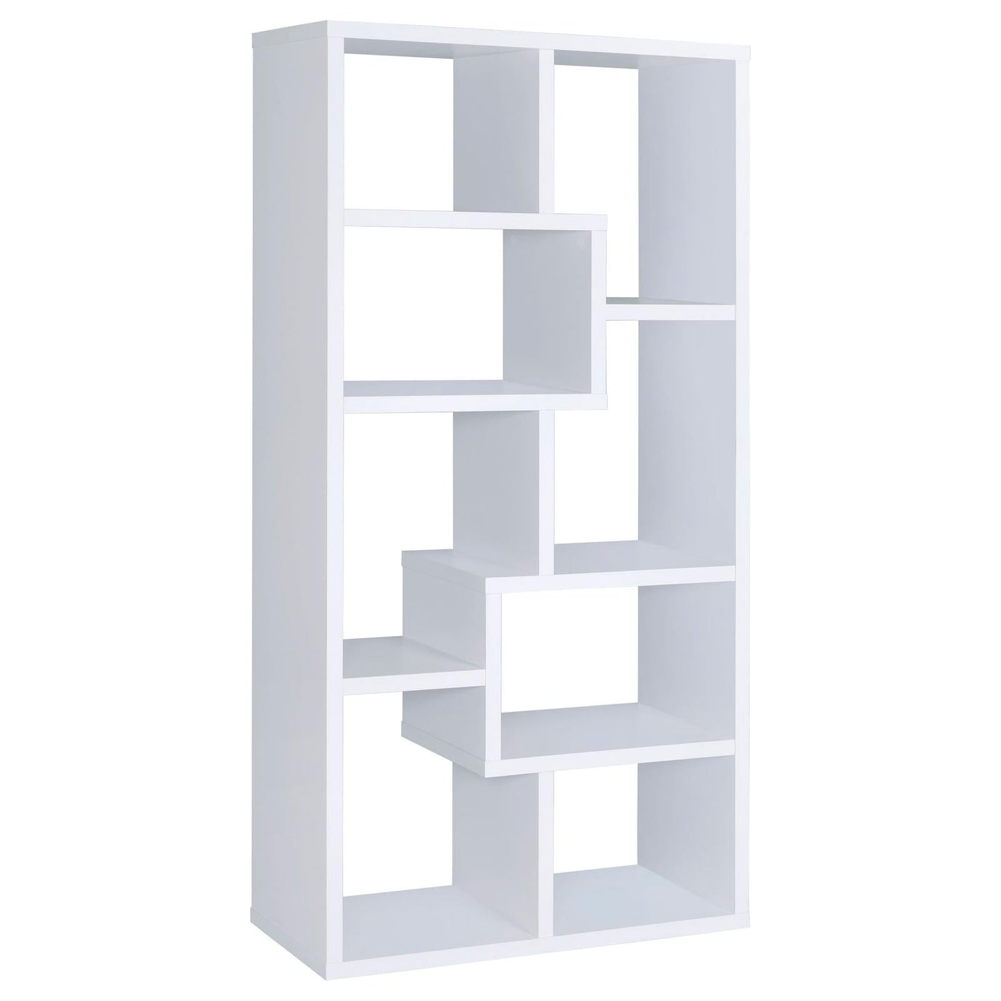 Theo White 10-Shelf Bookcase - 800136 - Luna Furniture - Dallas Store