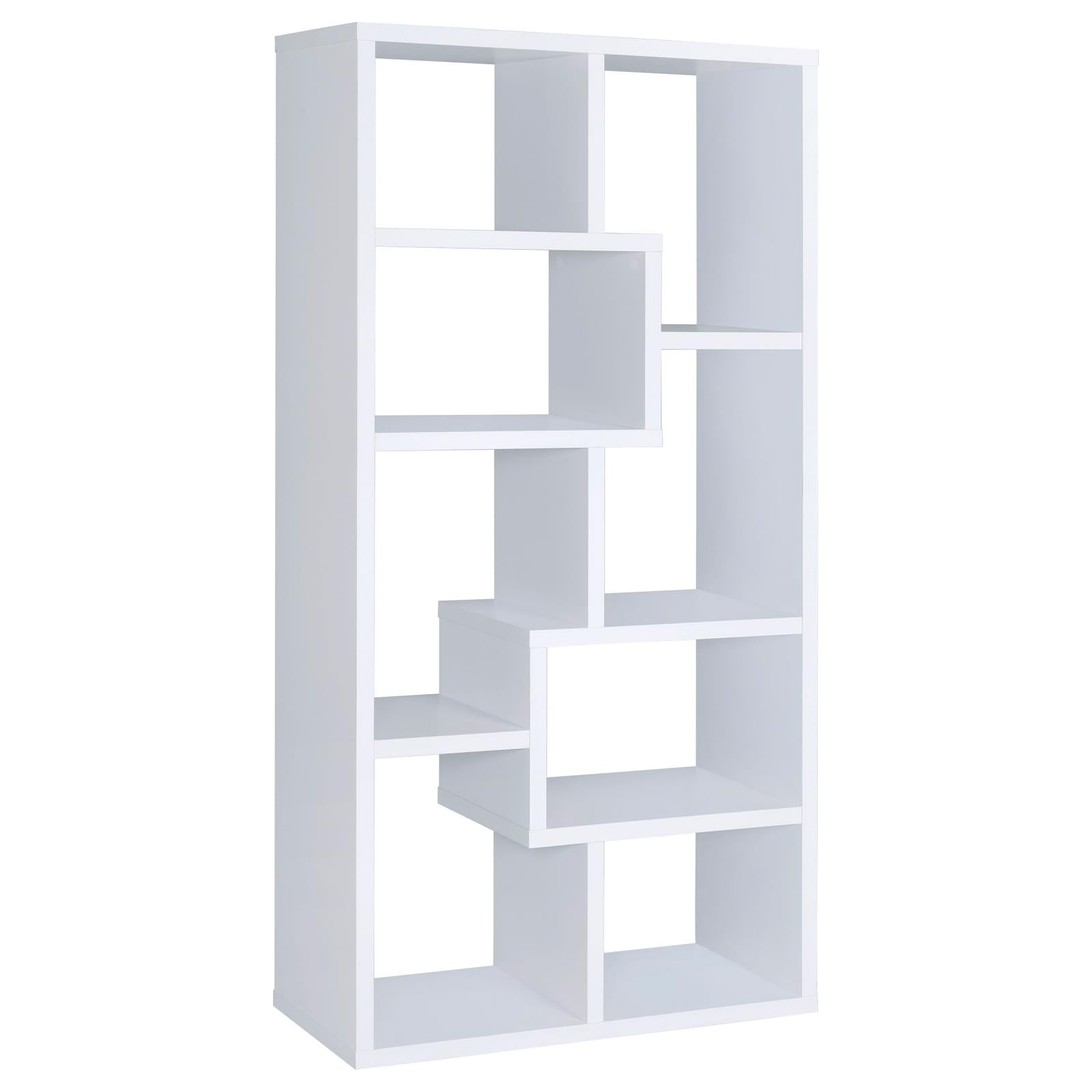 Theo White 10-Shelf Bookcase - 800136 - Luna Furniture - Dallas Store