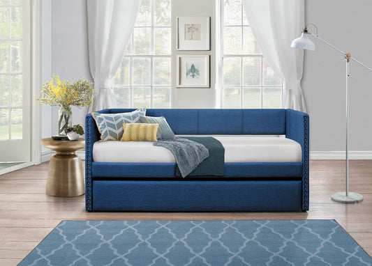 Therese Blue Daybed with Trundle - SET | 4969BU-A | 4969BU-B - Luna Furniture - Dallas Store