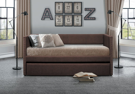 Therese Chocolate Daybed with Trundle - SET | 4969CH-A | 4969CH-B - Luna Furniture - Dallas Store