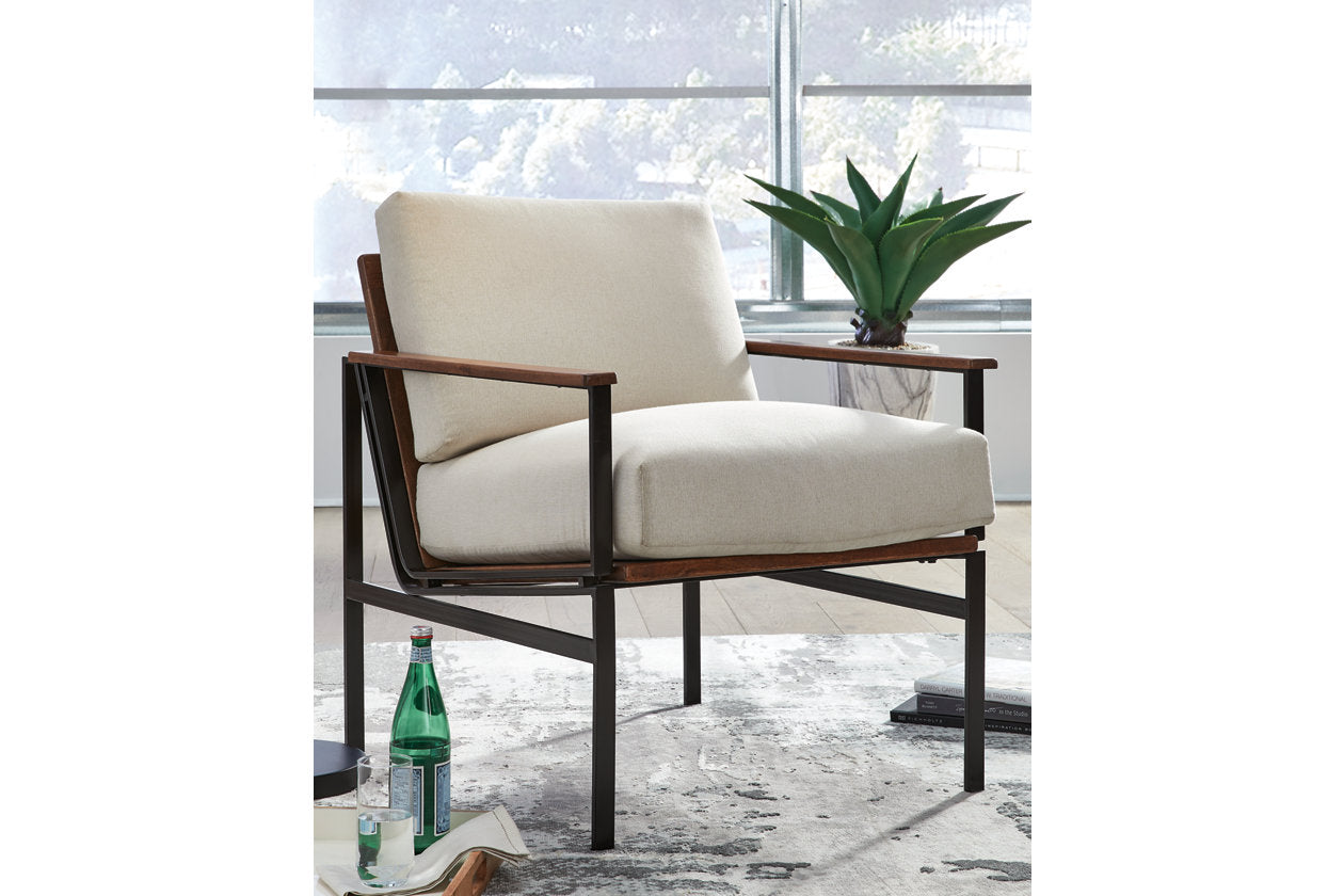 Tilden Ivory/Brown Accent Chair - A3000271 - Luna Furniture - Dallas Store