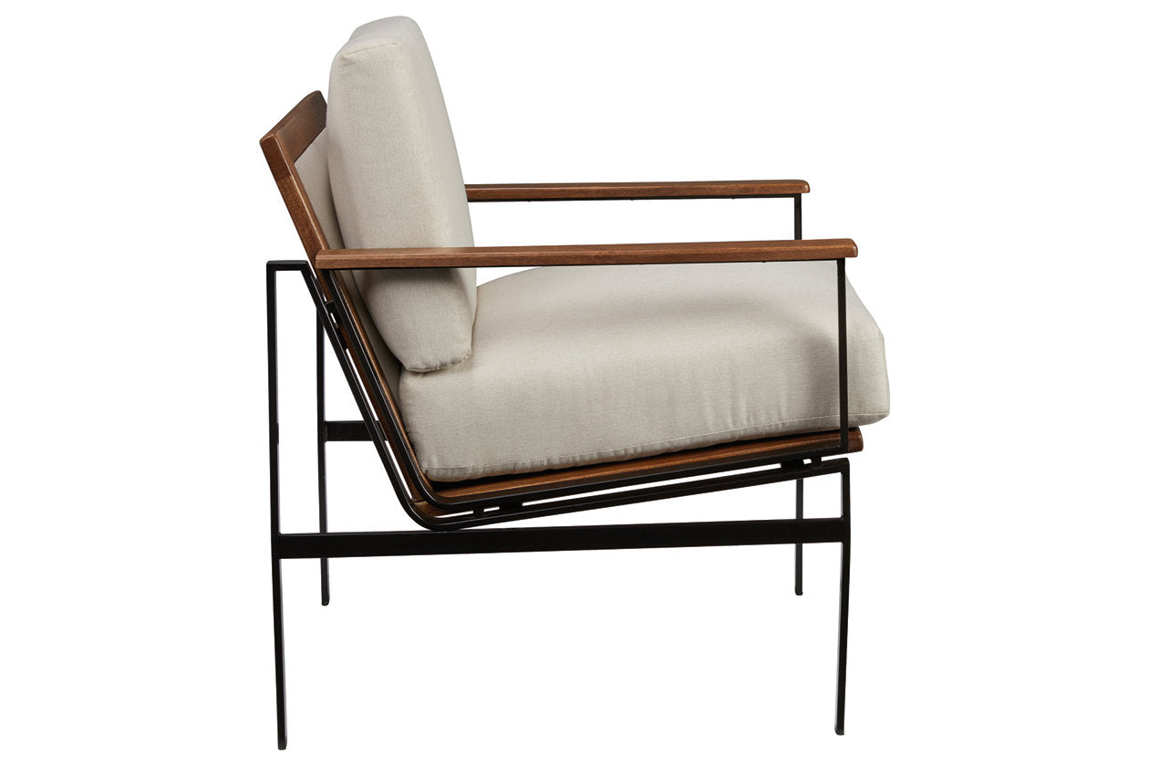 Tilden Ivory/Brown Accent Chair - A3000271 - Luna Furniture - Dallas Store