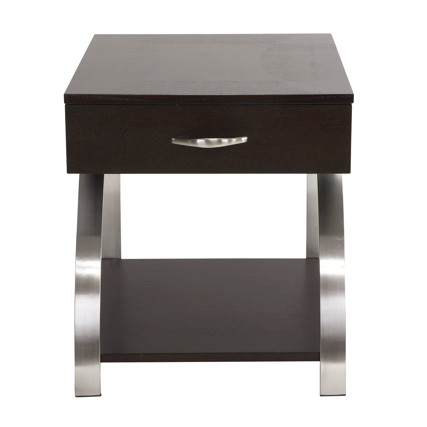 Tioga Espresso/Chrome End Table - 3533RF-04 - Luna Furniture - Dallas Store