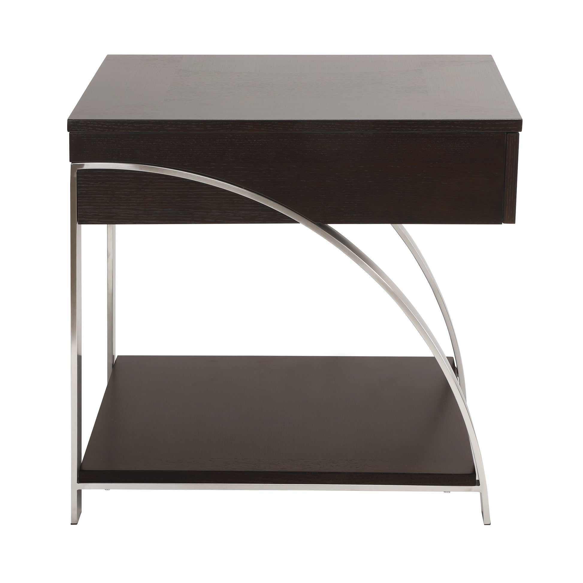 Tioga Espresso/Chrome End Table - 3533RF-04 - Luna Furniture - Dallas Store