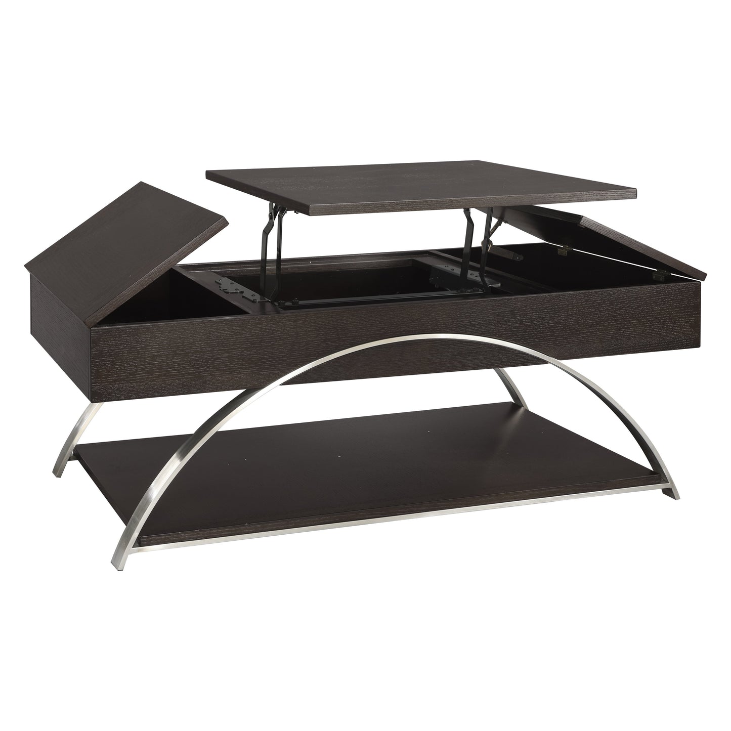 Tioga Espresso/Chrome Lift Top Cocktail Table - 3533RF-30 - Luna Furniture - Dallas Store