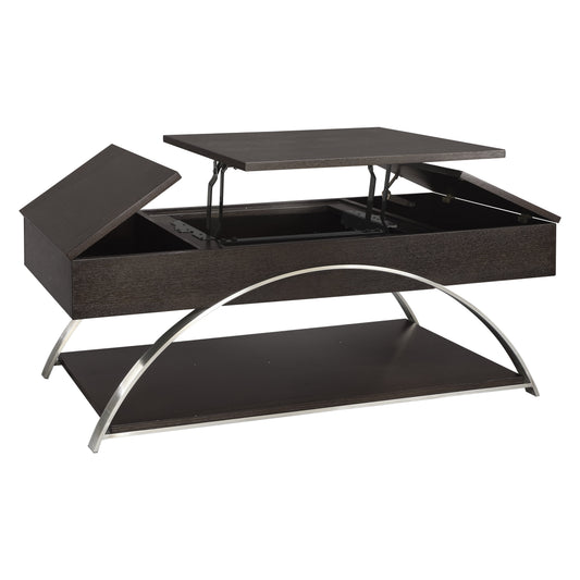 Tioga Espresso/Chrome Lift Top Cocktail Table - 3533RF-30 - Luna Furniture - Dallas Store