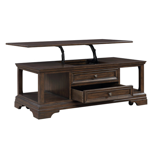 Tobias Espresso Lift Top Cocktail Table - 3681-30 - Luna Furniture - Dallas Store