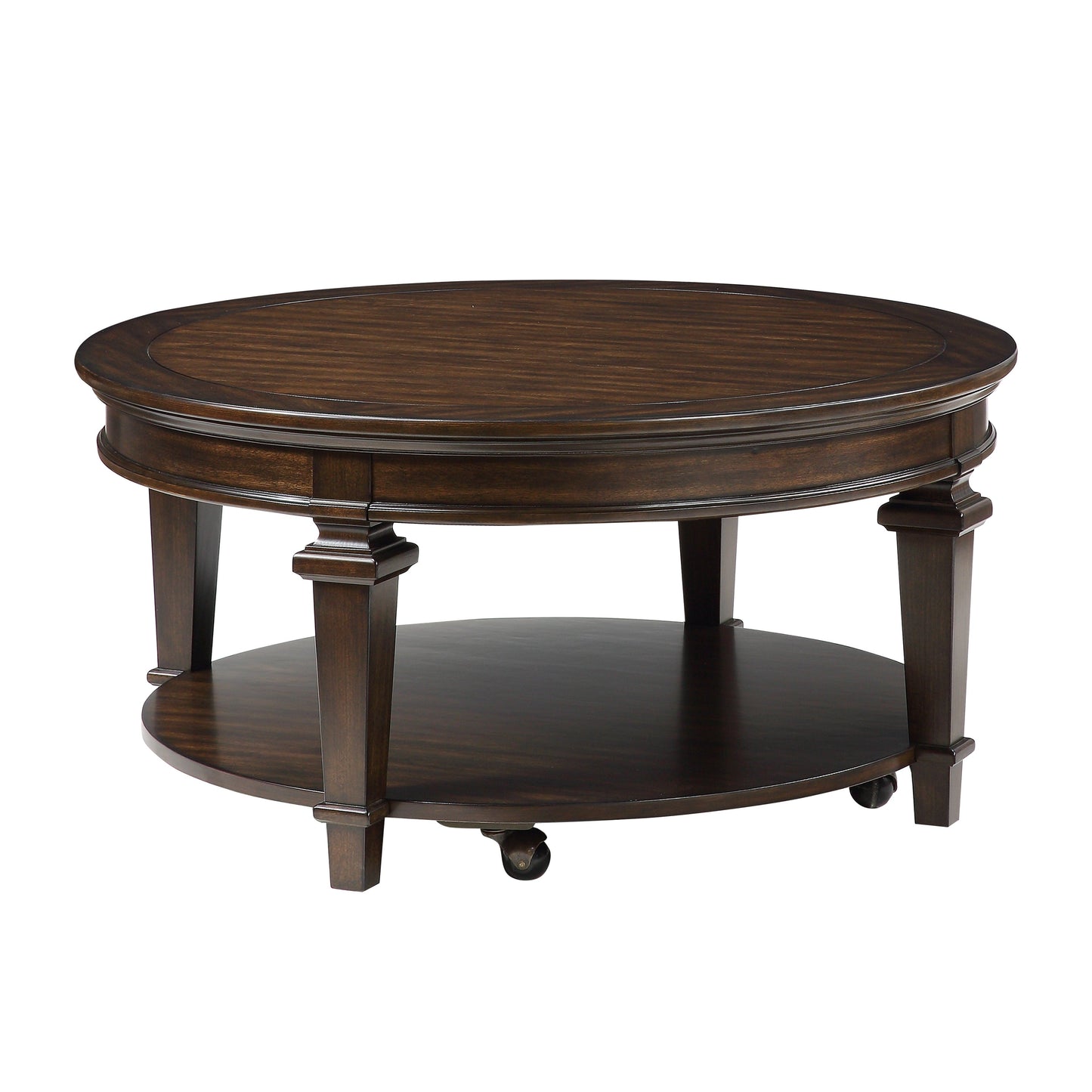 Tobias Espresso Round Cocktail Table - 3681-01RD - Luna Furniture - Dallas Store