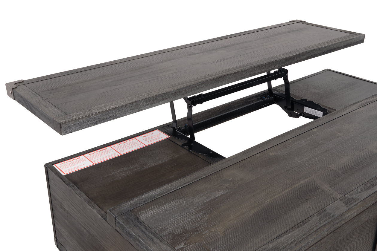 Todoe Dark Gray Coffee Table with Lift Top - T901-9 - Luna Furniture - Dallas Store