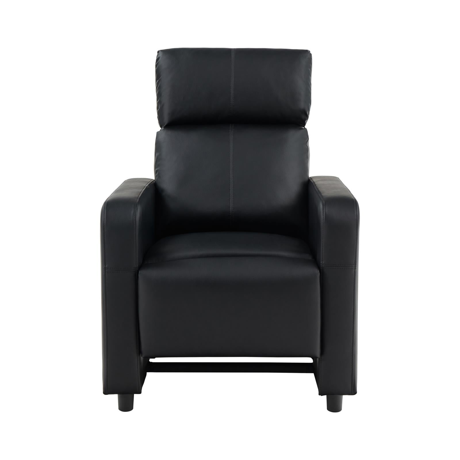 Toohey Home Theater Push Back Recliner Black - 600181 - Luna Furniture - Dallas Store