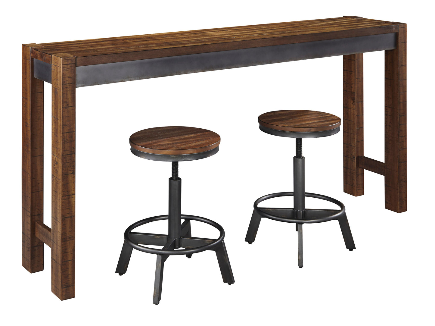 Torjin Brown/Gray Counter Height Set - SET | D440-52 | D440-024 - Luna Furniture - Dallas Store
