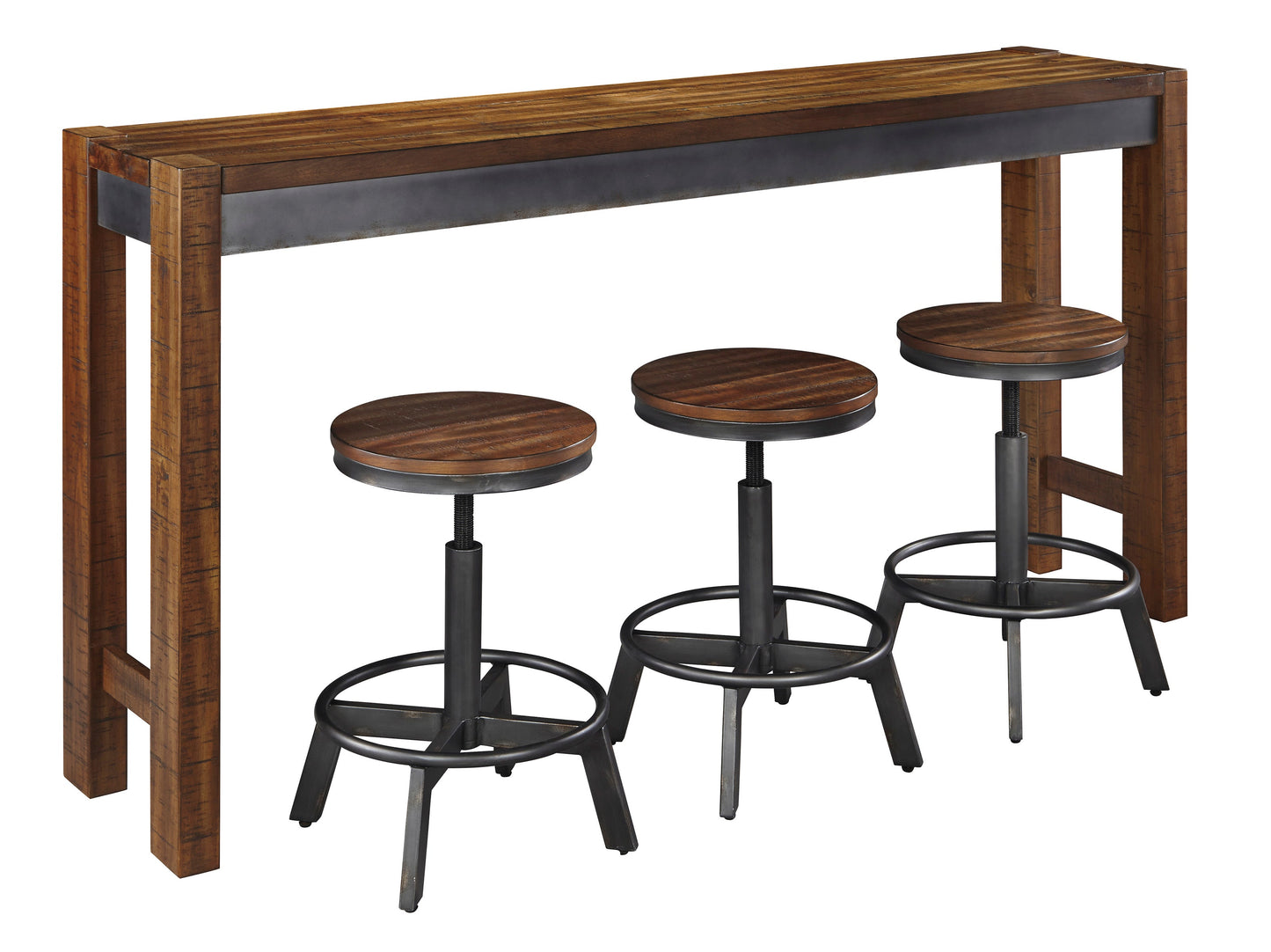 Torjin Brown/Gray Counter Height Set - SET | D440-52 | D440-024 - Luna Furniture - Dallas Store
