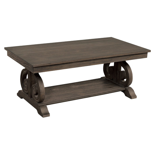 Toulon Dark Oak Cocktail Table - 5438-30 - Luna Furniture - Dallas Store