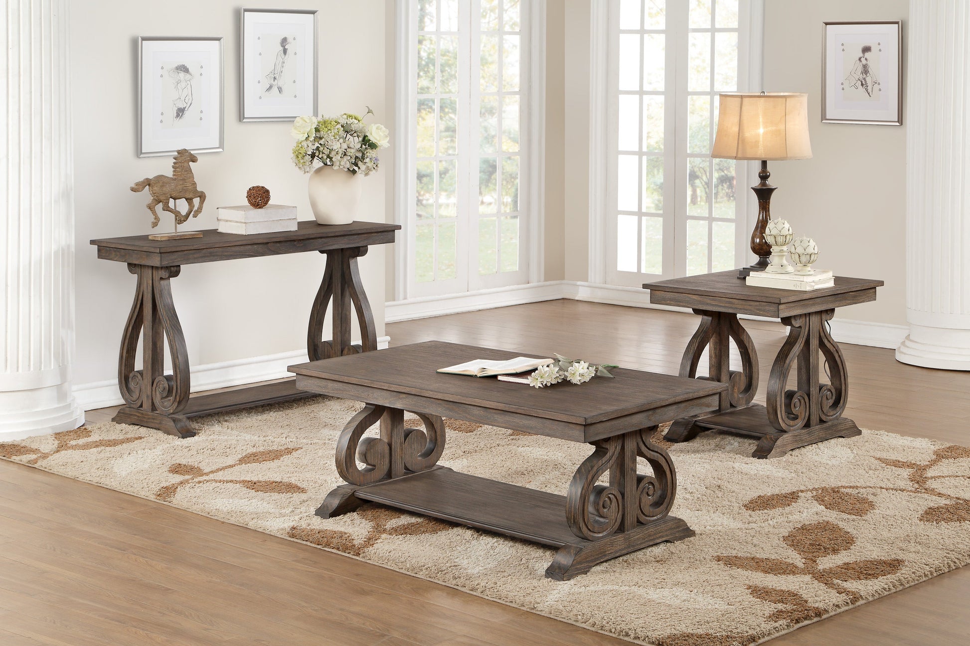 Toulon Dark Oak Cocktail Table - 5438-30 - Luna Furniture - Dallas Store
