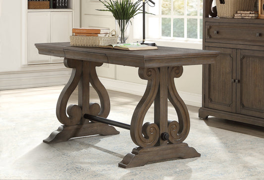 Toulon Dark Oak Writing Desk - 5438-15 - Luna Furniture - Dallas Store