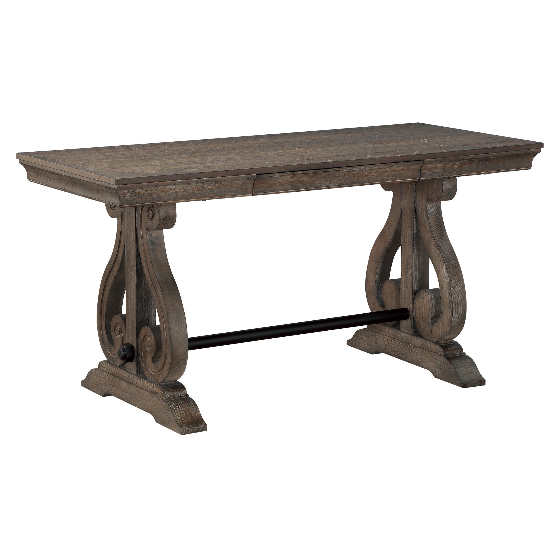 Toulon Dark Oak Writing Desk - 5438-15 - Luna Furniture - Dallas Store