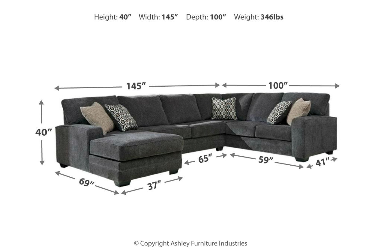 Tracling Slate LAF Sectional - SET | 7260016 | 7260034 | 7260067 - Luna Furniture - Dallas Store