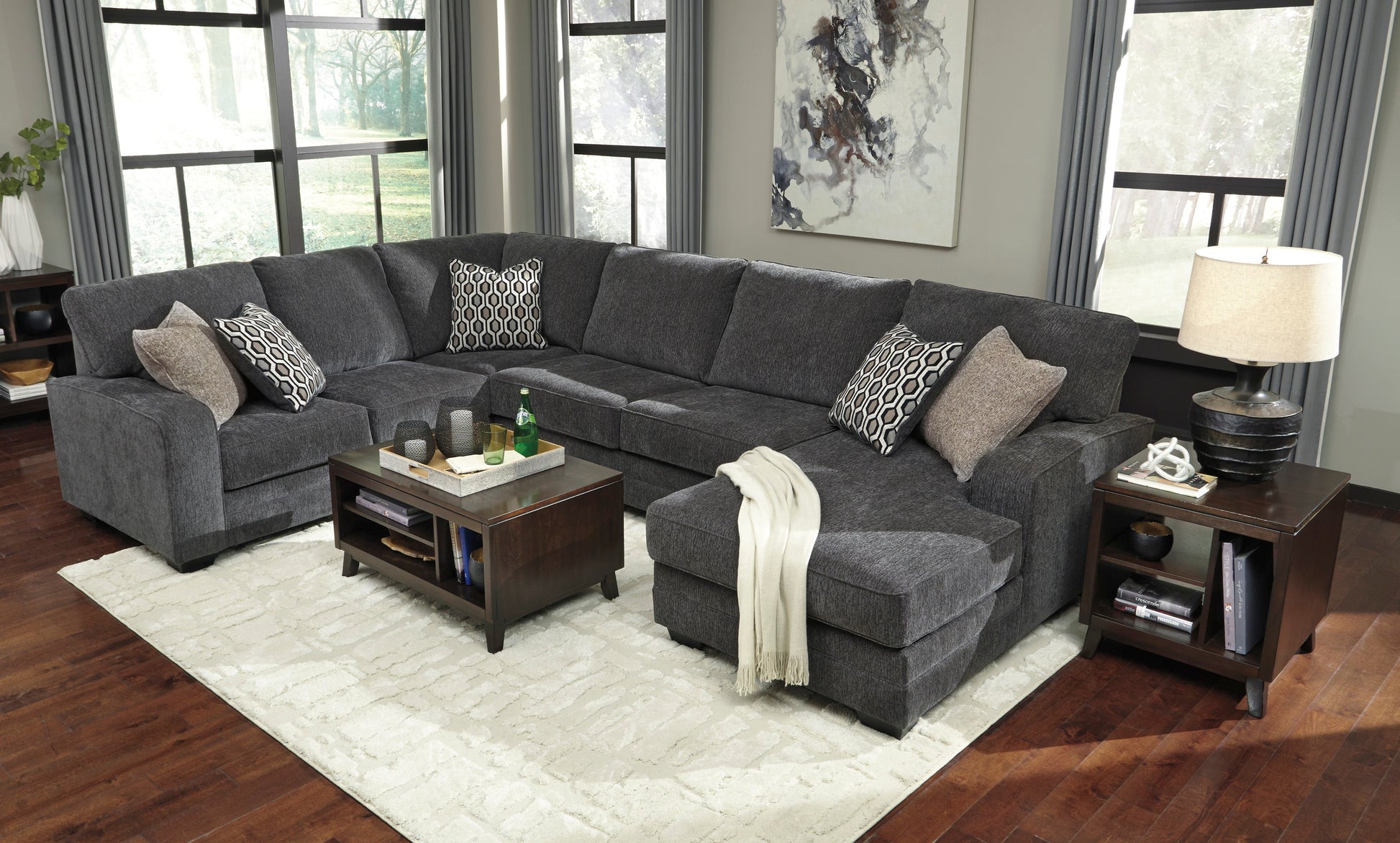 Tracling Slate RAF Sectional - SET | 7260017 | 7260034 | 7260066 | 7260008 - Luna Furniture - Dallas Store