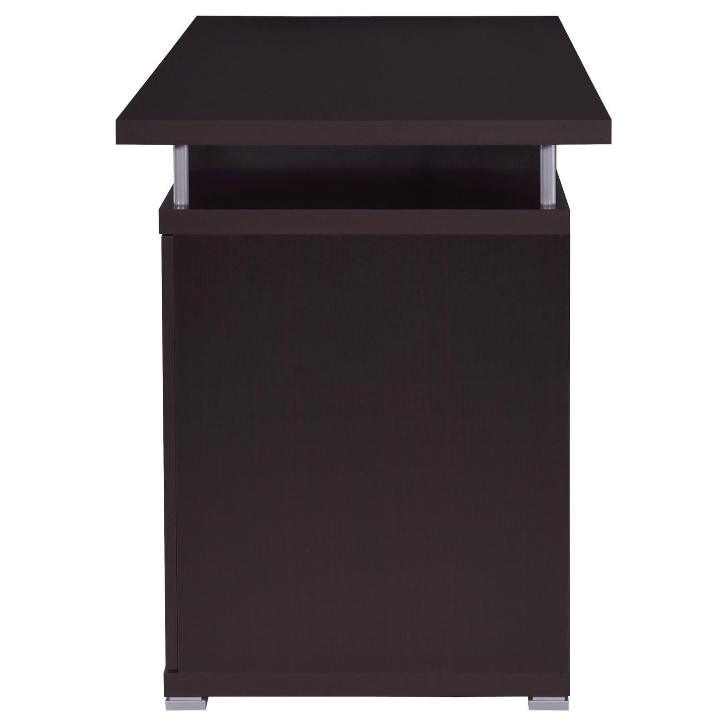 Tracy Cappuccino 2-Drawer Computer Desk - 800107 - Luna Furniture - Dallas Store
